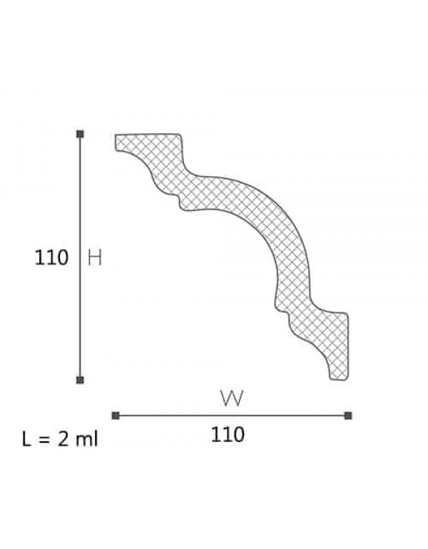 CORNISA DECORATIVA NOMASTYL A 110x110x2000