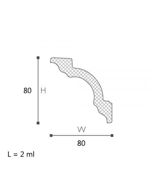 CORNISA DECORATIVA NOMASTYL A1 80x80x2000