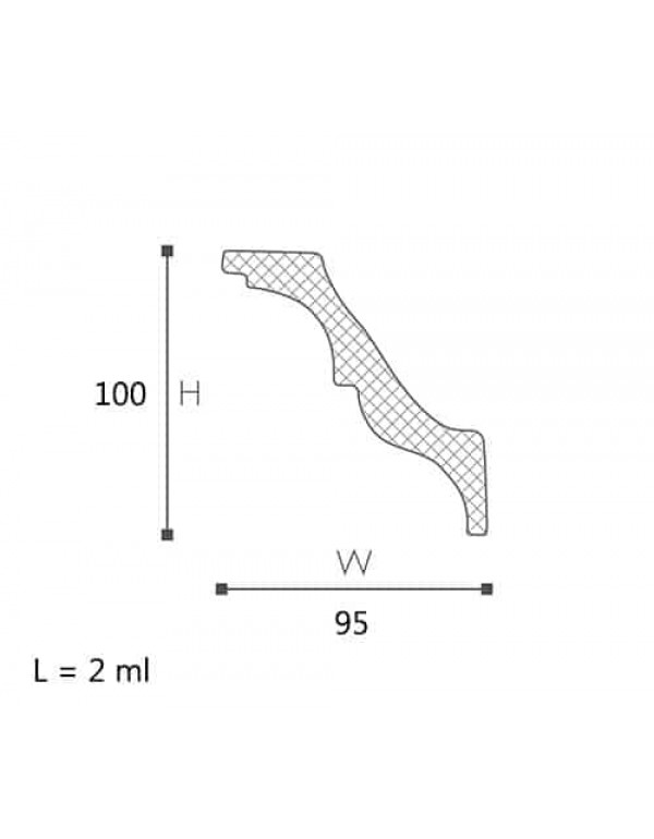 CORNISA DECORATIVA NOMASTYL AT 100x95x2000