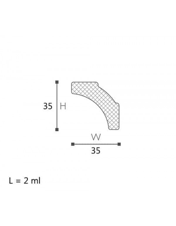 CORNISA DECORATIVA NOMASTYL B2 35x35x2000