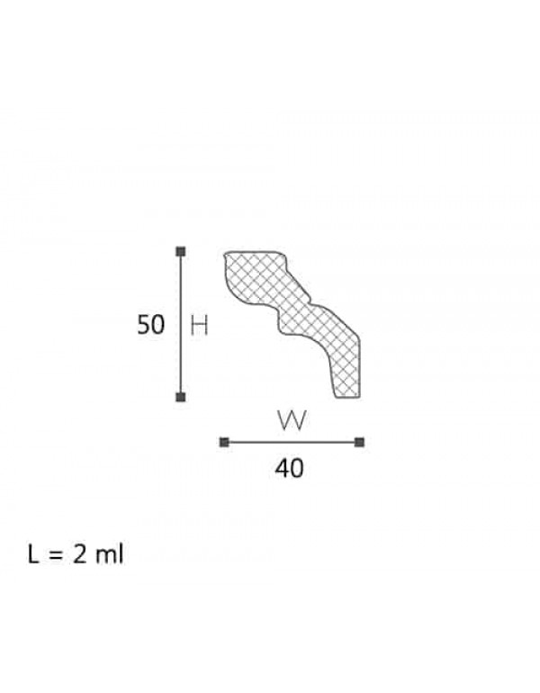CORNISA DECORATIVA NOMASTYL D 50x40x2000