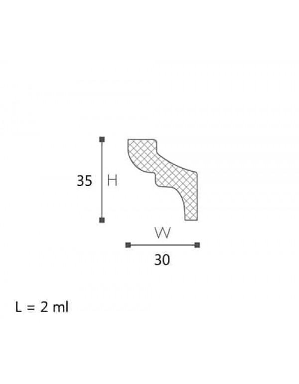 CORNISA DECORATIVA NOMASTYL F 33x33x2000