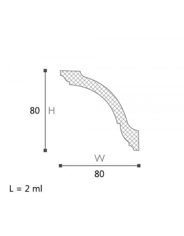 CORNISA DECORATIVA NOMASTYL GO 80x80x2000