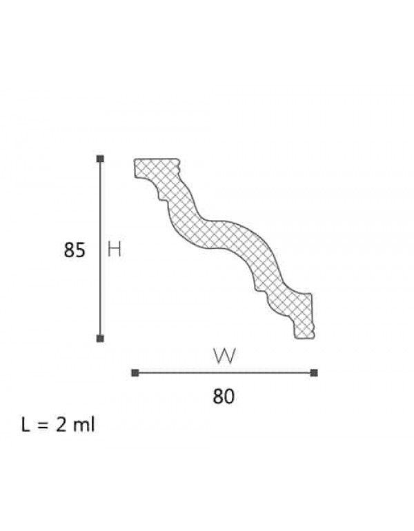 CORNISA DECORATIVA NOMASTYL GR 85x80x2000