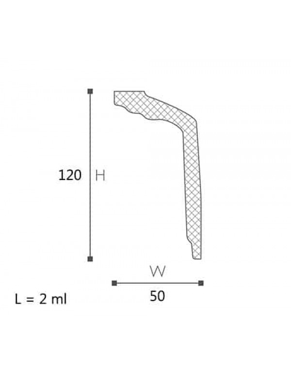 CORNISA DECORATIVA NOMASTYL GT 120x50x2000