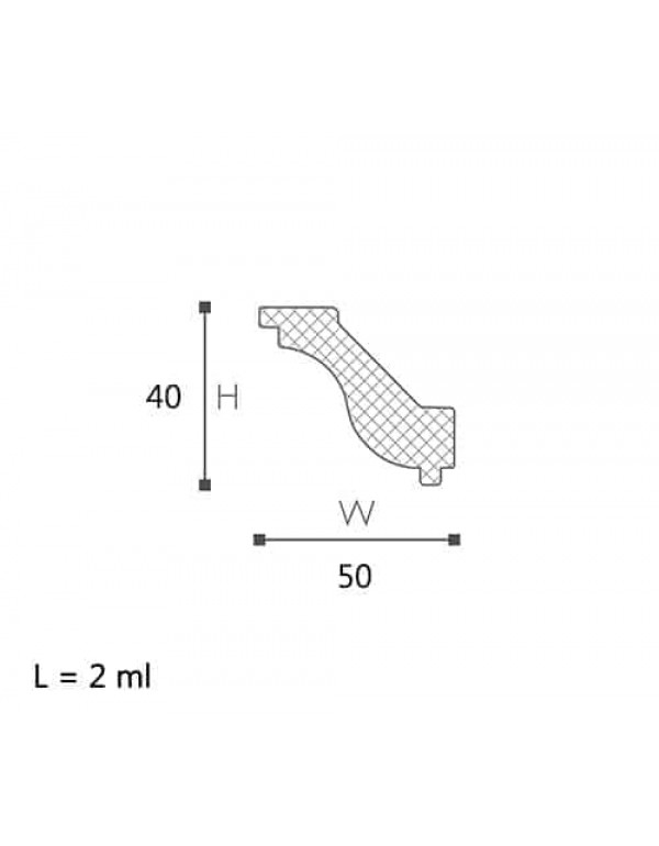 CORNISA DECORATIVA NOMASTYL H 45x50x2000