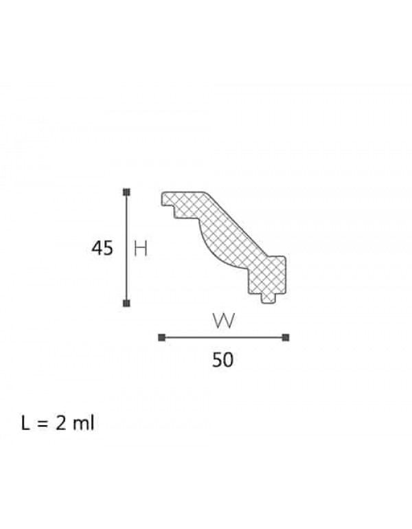 CORNISA DECORATIVA NOMASTYL J 45x50x2000