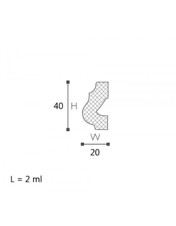 CORNISA DECORATIVA NOMASTYL O 40x20x2000