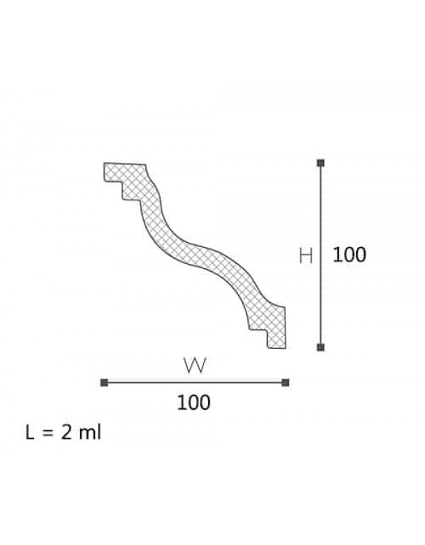 CORNISA DECORATIVA NOMASTYL SL 100x100x2000