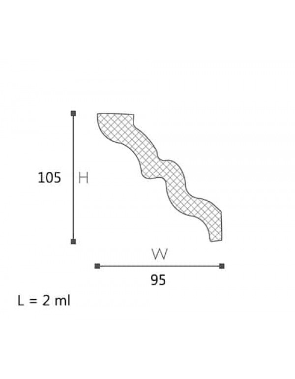 CORNISA DECORATIVA NOMASTYL SM 105x95x2000