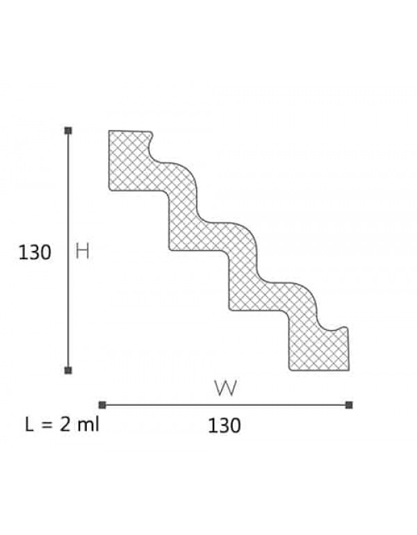 CORNISA DECORATIVA NOMASTYL ST4 130x130x2000