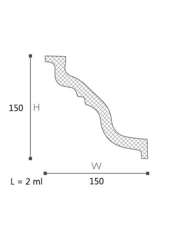 CORNISA DECORATIVA NOMASTYL TL 150x150x2000