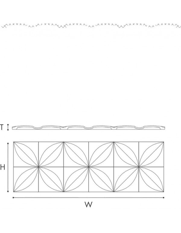 Panou decorativ 3d interior poliuretan Arstyl 3D Flower 380x1135x28