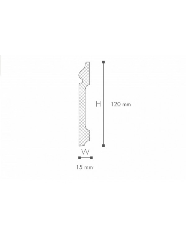 PLINTA POLIMER DUR FL2 120x15x2000